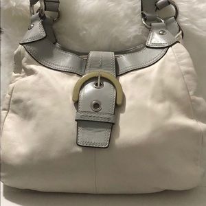 Coach gray and beige Handbag